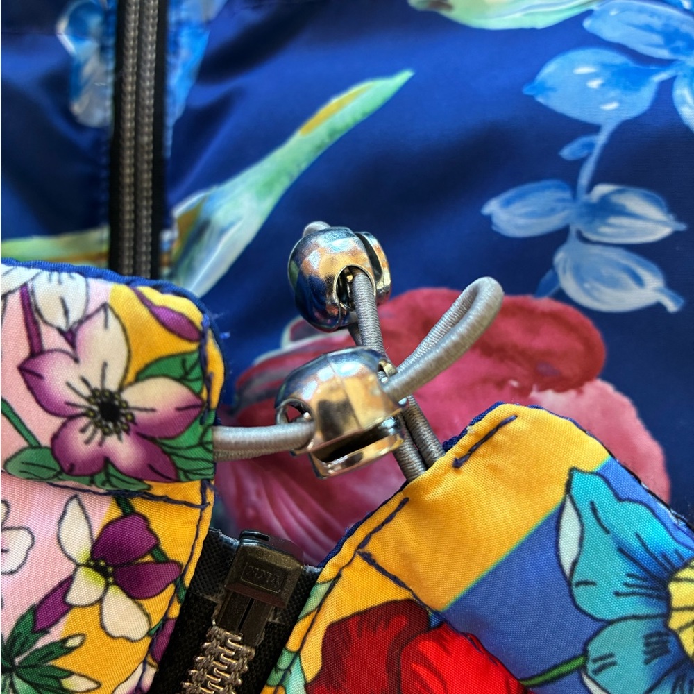 Johnny Was Reversible Multi-color Floral Puffer Jacket - Picture 5 of 8